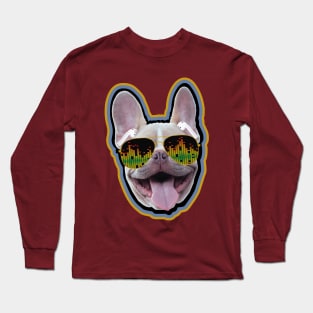 French Bull Dog Airbuds & shades Long Sleeve T-Shirt